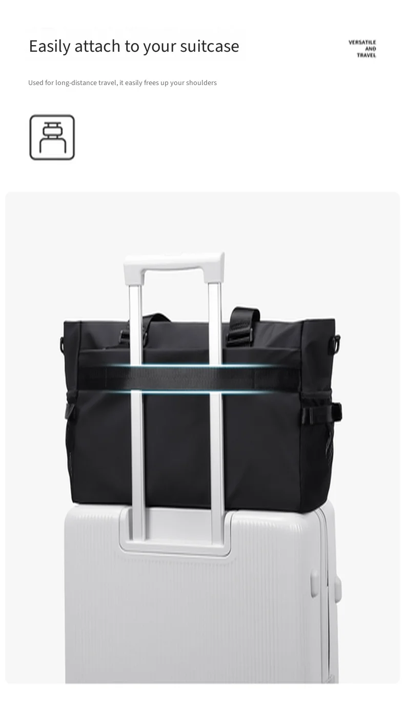 GOLF QUALITY Large Capacity Men's Briefcase 15.6" Business Travel Laptop Bag Casual Handheld File Multi-functional Office Bag