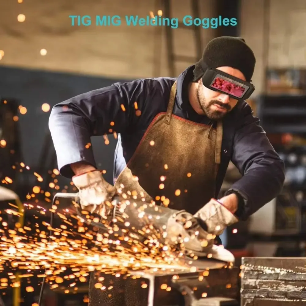 نظارات لحام بالطاقة الشمسية، قناع لحام يعتم تلقائيًا، نظارات واقية متعددة الأغراض للأشعة فوق البنفسجية، معدات حماية للعمل #3