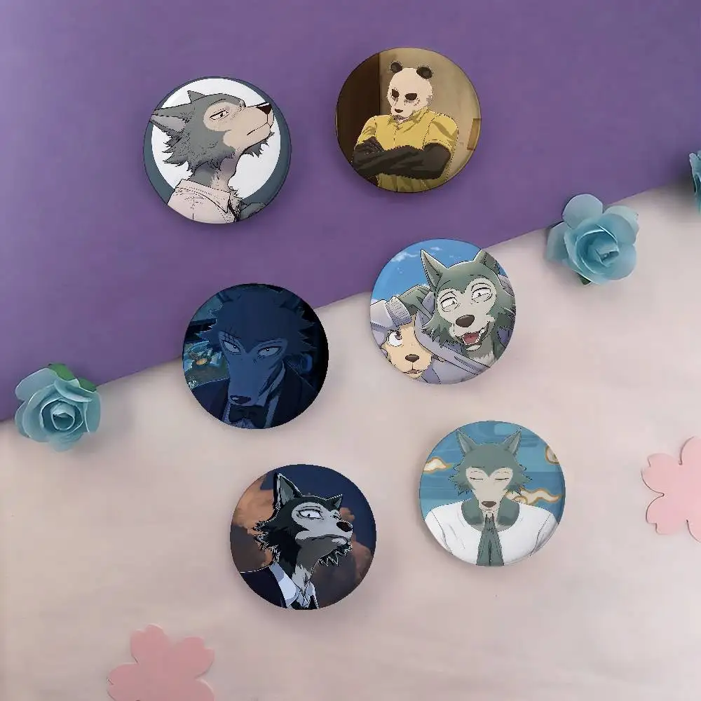 Anime Beastars Exquisite Tinplate Brooches Sleek Badge Lapel Pins For Bag Accessories Practical Souvenir Gifts