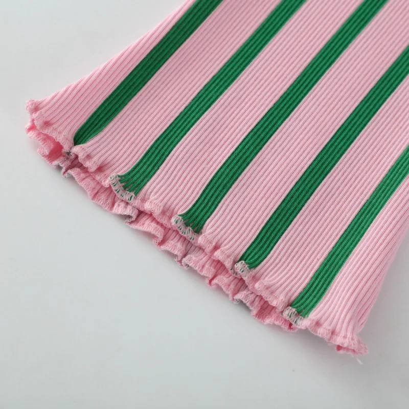 Jumping Meters  2-7T Flare Pants Printed Full Length Hot Selling Girls Leggings Pants Striped Pencil Pants Autumn Kids Trousers image 3