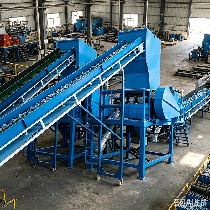 High Efficiency PP PE Rigid and Film Combined Shredder Washing Line with Two Stage Washing and Heat Treatment