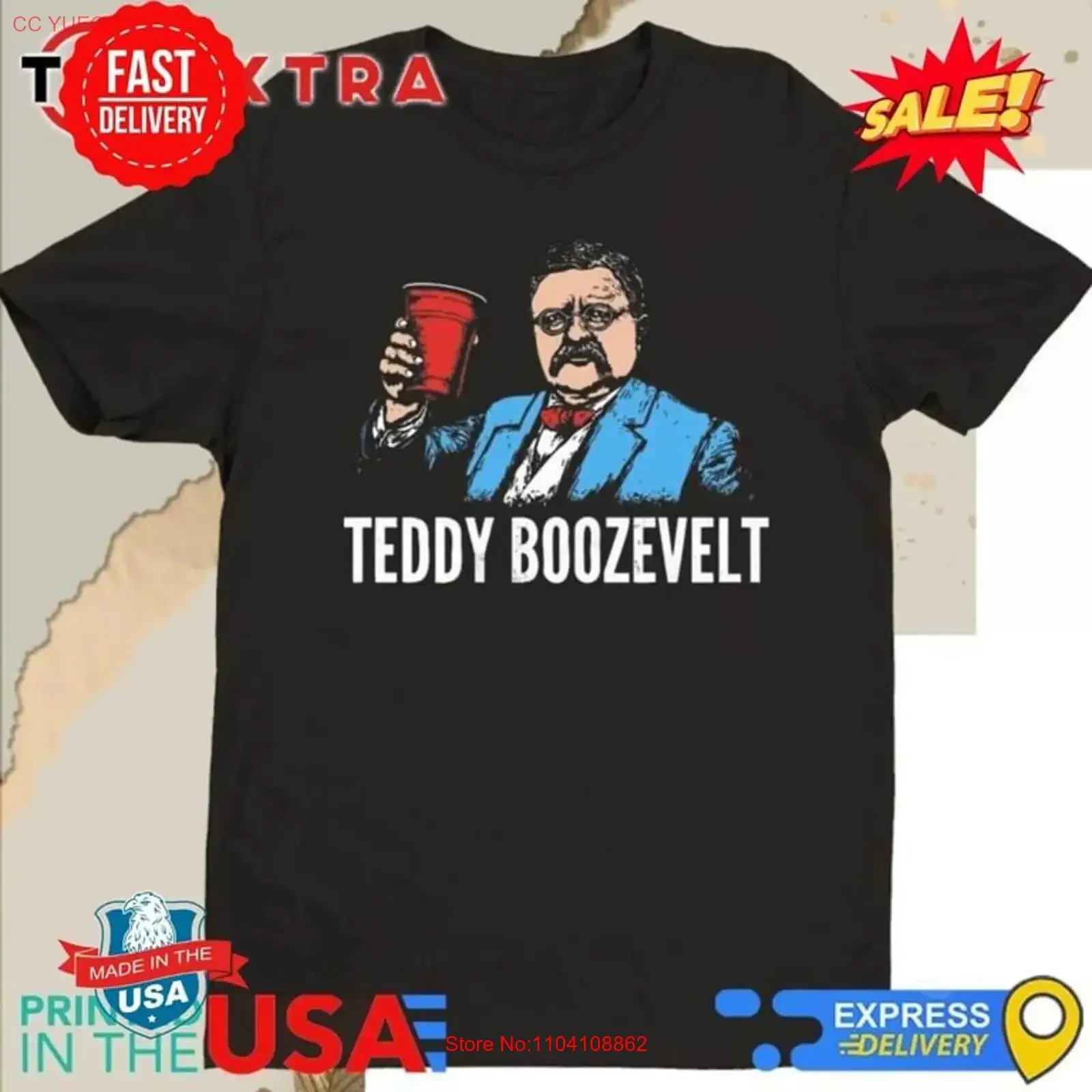 Teddy Boozevelt T Shirt S 5XL vintage Washed Slightly Soft homme streetwear graphic Top For Everyday Wear Versatile Breathable