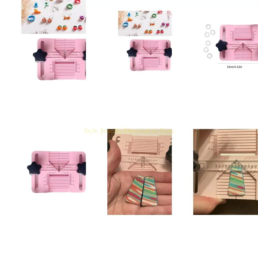 

D46E Polymer Clay Earring Drilling Tool With Fixed Plate And Calibration Marks for Hole Positioning In Various Shapes