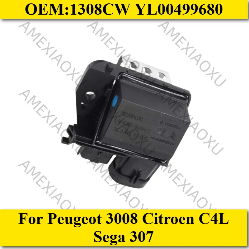 

1PC OEM:1308CW YL00499680 For Peugeot 3008 Citroen C4L Sega 307 Fan Resistor Speed Module AMEXIAOXU