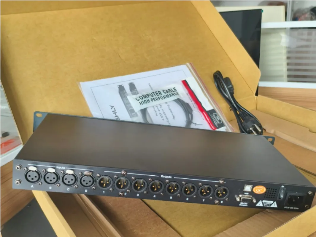 With Network Digital Audio Processor. Professional Audio Processor, 4 Inputs and 8 Outputs,