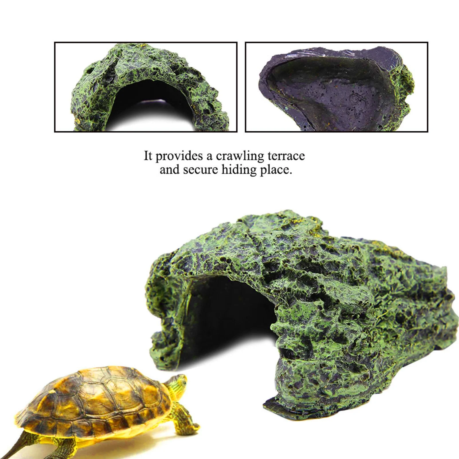 Fish Hiding Cave Aquarium  Reptile Basking Hide  Decoration Ornament Reptile Hiding   Hiding Cave