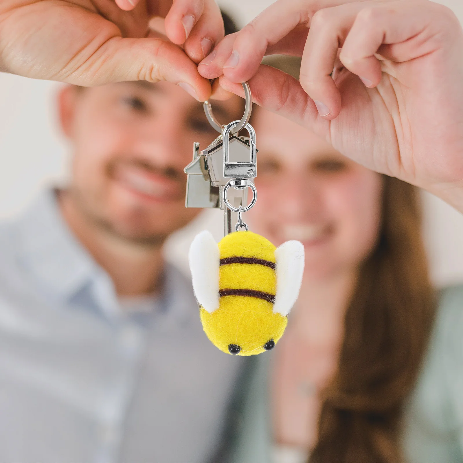 

6pcs Wool Felt Bee Craft Ball For Shower Decorations Hair Accessories Clothing Hats Diy Kit Mini Bees Crafts Supply