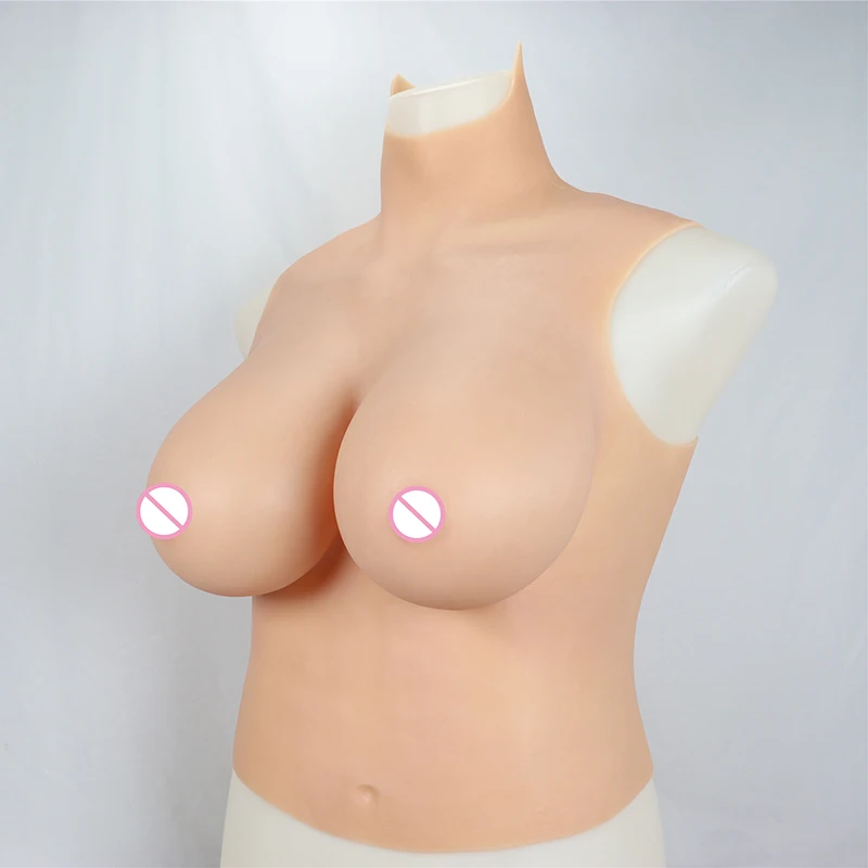 Silicone Breast Belly Button Nipple Prosthesis Breast Man Woman Fake Boobs Cd Transvestite Fake Transgender Bodysuit Clothes