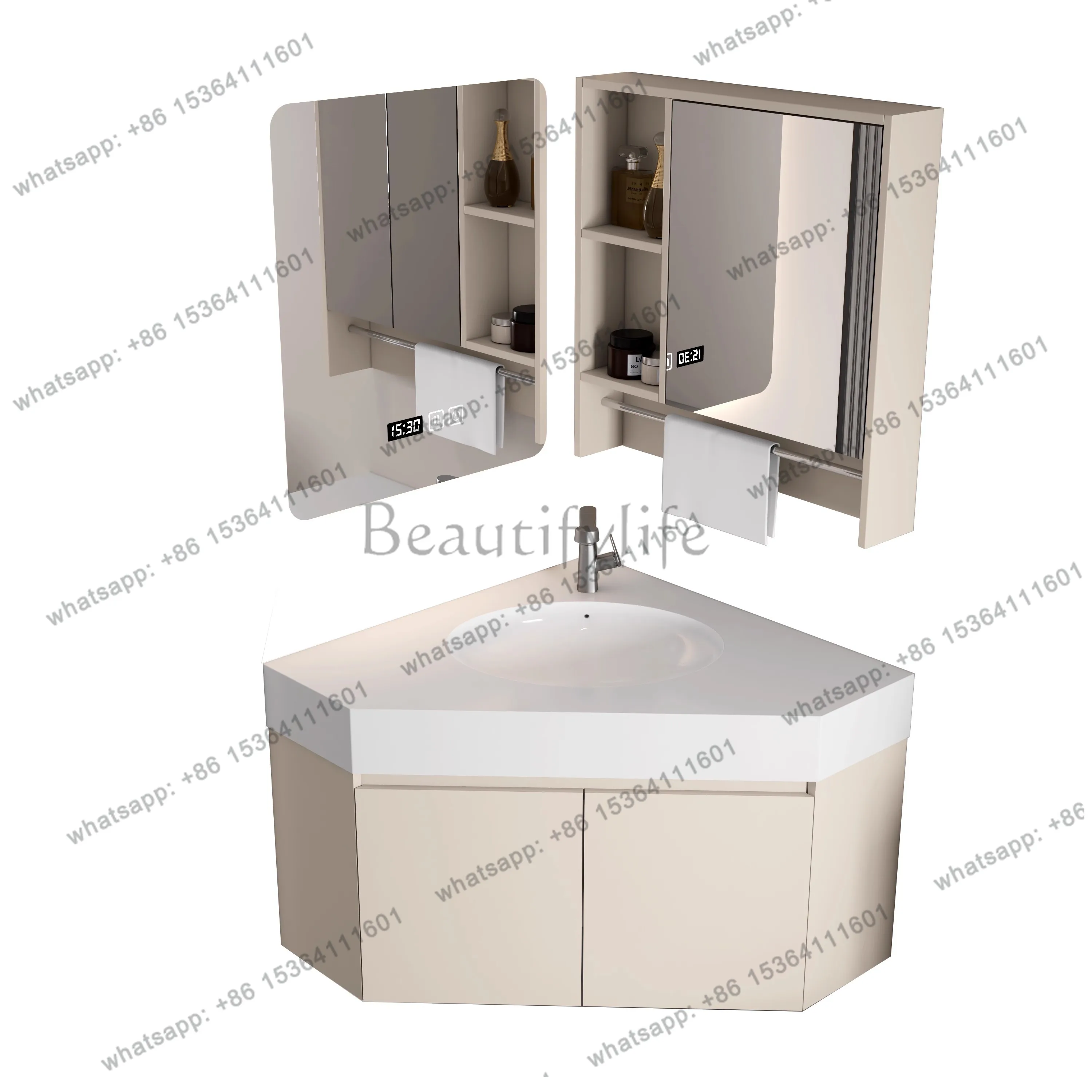 Toilet Extension Bathroom Cabinet Diamond Triangle Washbasin Cabinet Corner Cabinet