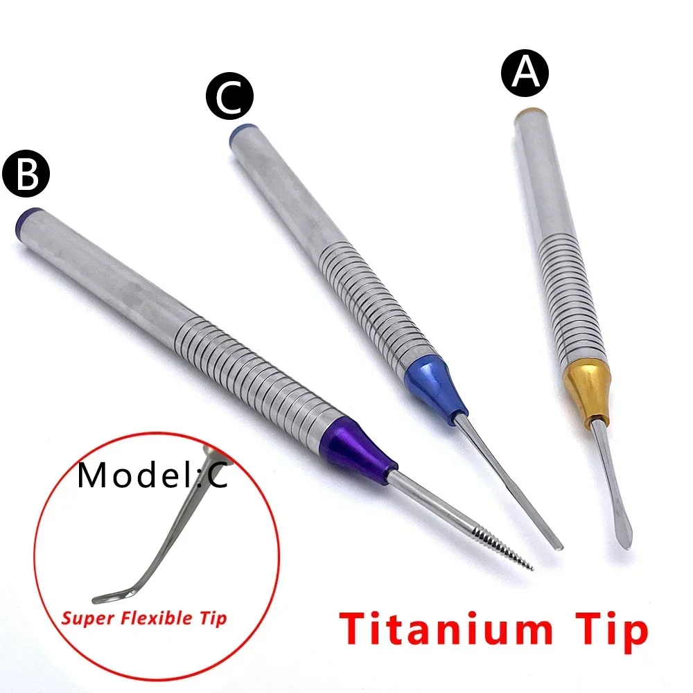 

3Pcs/set Dental Flex Periotome Power Kit Teeth Extraction Tooth Extractor Titanium Tip Flexible Dental Periodontal Instruments