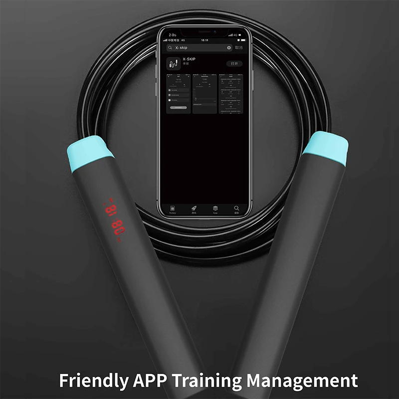 Smart Jump Rope Fitness Skipping Rope with APP Calorie Data Analysis for Home Gym Crossfit Workout  Exercise for Men Women