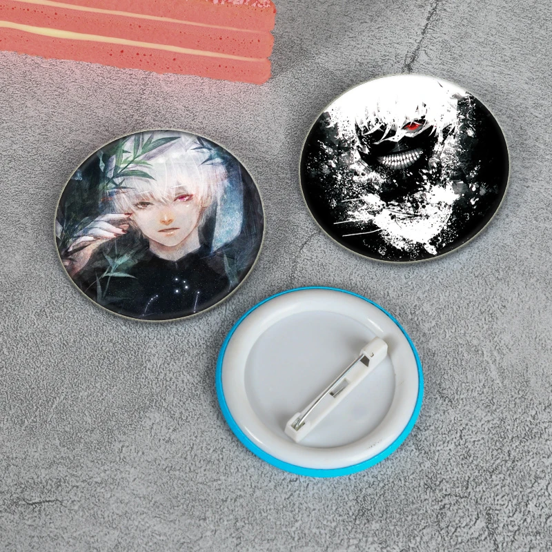 Anime Badge about Kaneki Ken Touka Kirishima JUZO SUZUYA,Ghoul Horror Brooch Pins for Clothes Backpack Jewelry Accessories Gifts