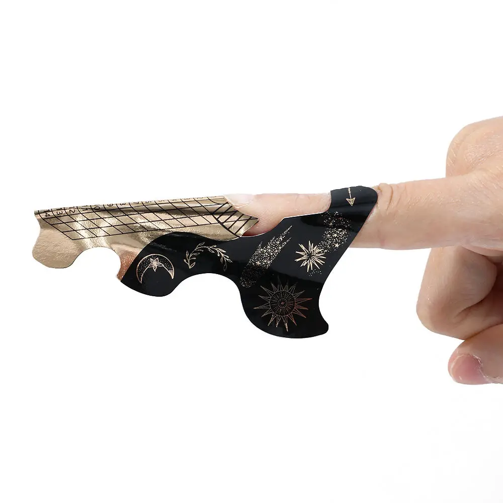 2025 New OEM Custom Logo 200g Aluminum 2-in-1 Rose Gold Dual Nail Extension Forms for Acrylic Gel