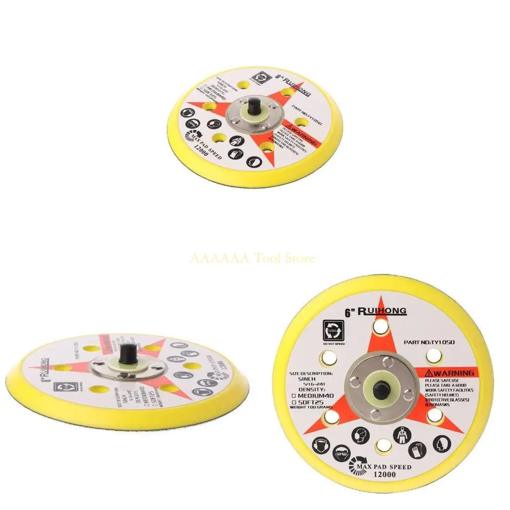 

A2BE 6 Holes Backup Sanding Pad Thread Mounts for Polishing & Grinding Durable Lightweight