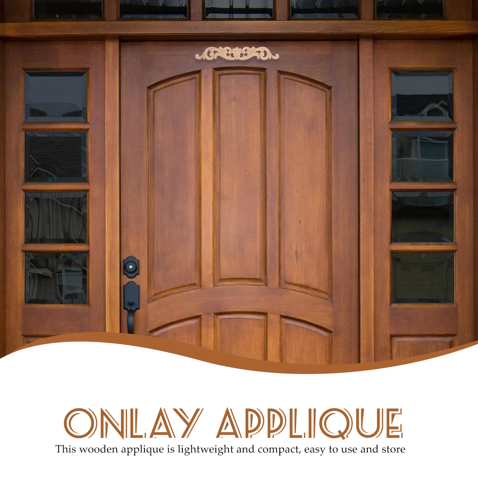 

4Pcs Wood Carved Applique Onlay Lightweight Compact Creative Design European Style Wall Cabinet Decor Decorative Wood Appliques