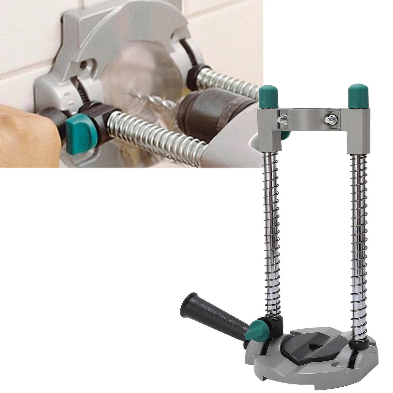 

Multi Angle Drill Ergonomically Firm Clamping Practical Universal Alloy Steel 45 Degree Adjustable Drill Stand for Wall