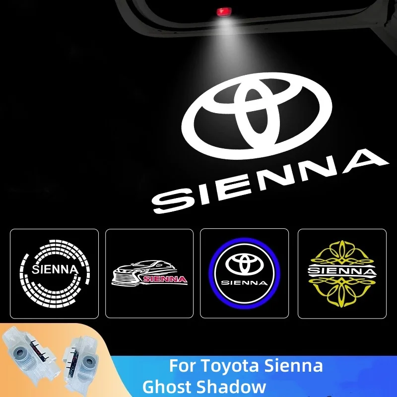 

2PCS High Quality Led Car Door Logo Ghost Shadow Light Welcome Lamp for Toyota Sienna XL20 XL30 2004- 2025 Car Good Accessories