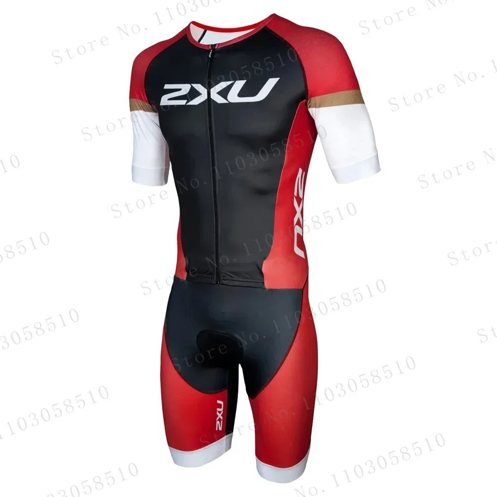 zxuful Men Custom Sublimated Triathlon Jumpsuit Uniforms Bike Jersey Bike Clothing Design Breathable Cycling Triathlon Suits view 2