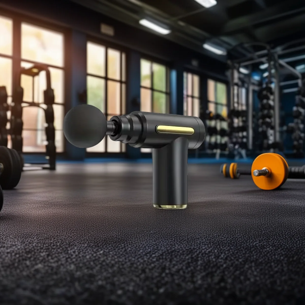 

Adjustable speed massage gun for deep muscle recovery, handheld fitness tool that uses a massager to relieve pain and relax