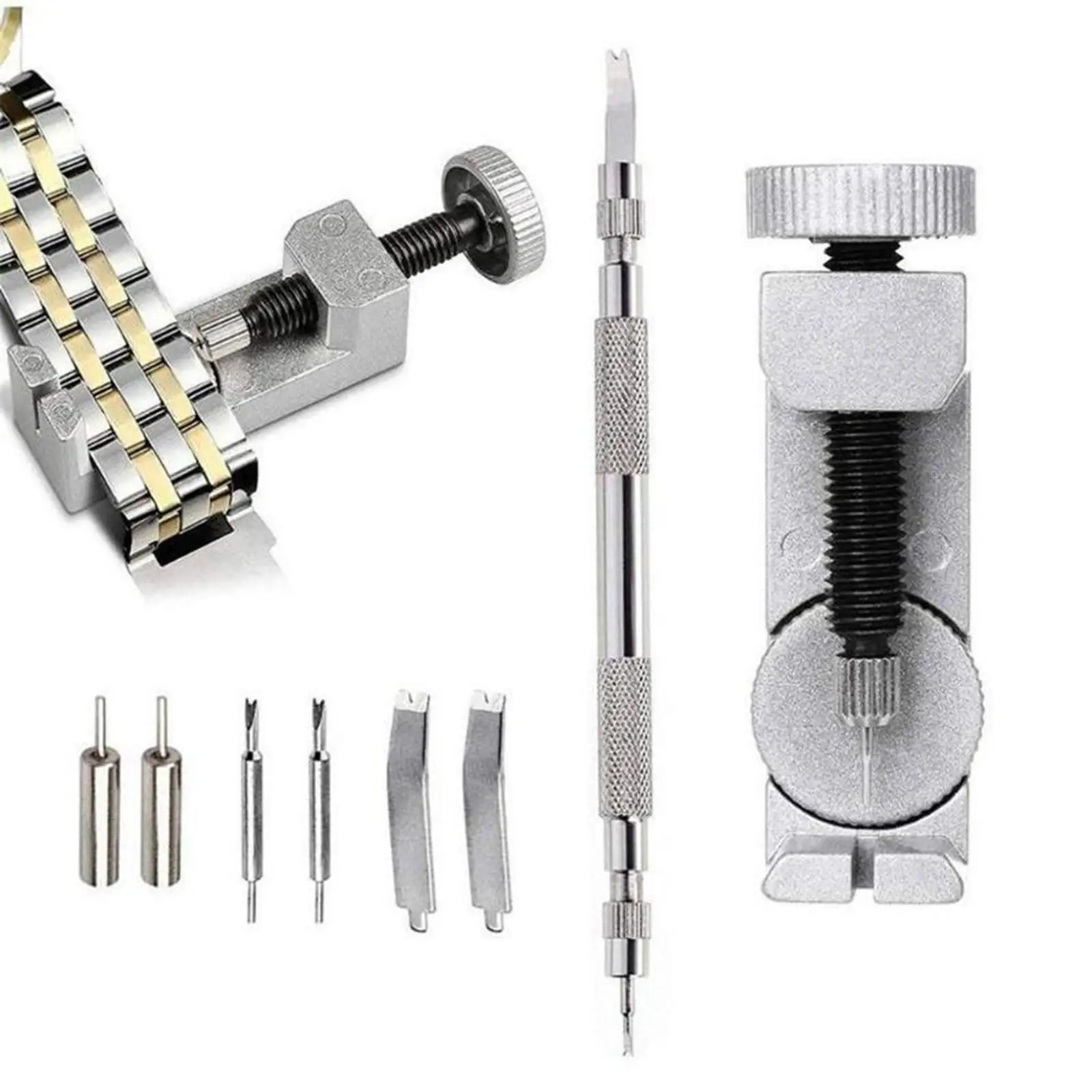 Wristwatch Pin Pusher Tool Kit Watch Link Removal Pins for Watch Band Repair Accessories Metal Craft Tools