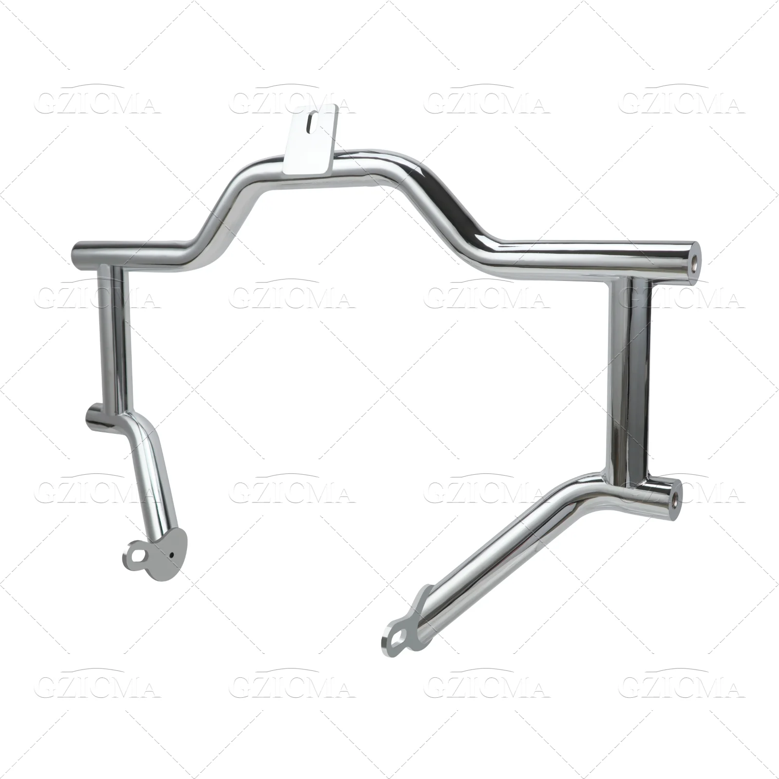 GZICMA Engine Guard Chrome Crash Bar W/ CNC End Slider for Harley Touring 2009-2024 Street Glide Road King Electra Ultra Limited