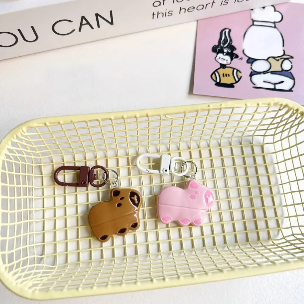 Mooie Capibara Capybara Sleutelhanger Creatieve Hars Capibara Tas Opknoping Schattig Grappig Dier Sleutelhanger Rugzak Decor