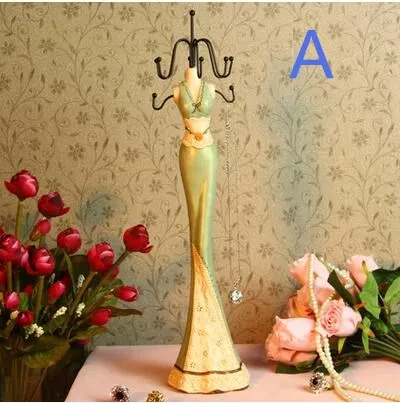 Mannequin Stand for Jewelry Display, Lace Dress, Princess Sequins Gown Holder, Ring Storage, Jewelry Rack, 3 Styles, 41m, C549