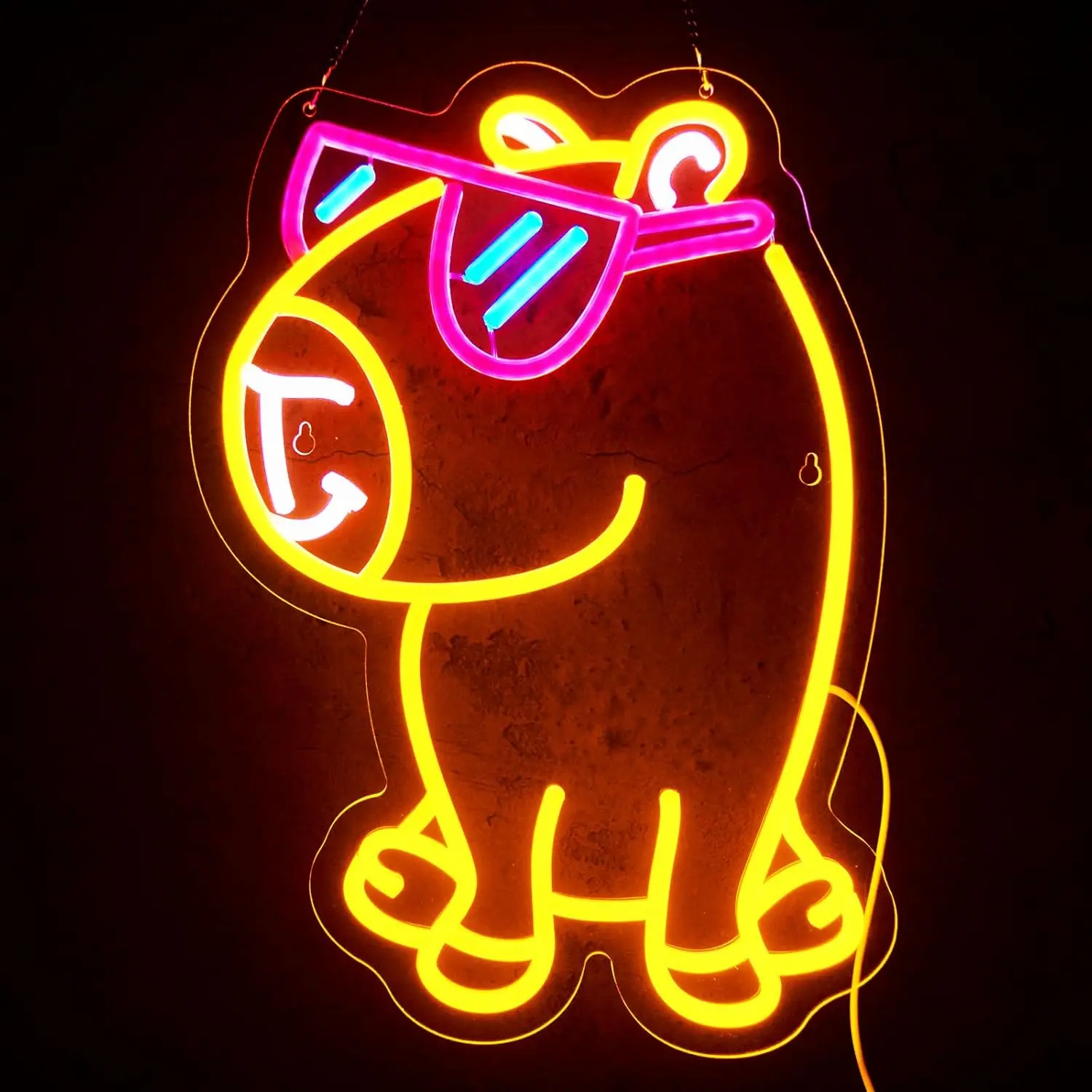 

Capybara Neon Sign USB Powered LED Dimmable LED Neon Light for Bedroom Zoo Pet Shop Cat Cafe Bar Wall Decor Personzalized Gift