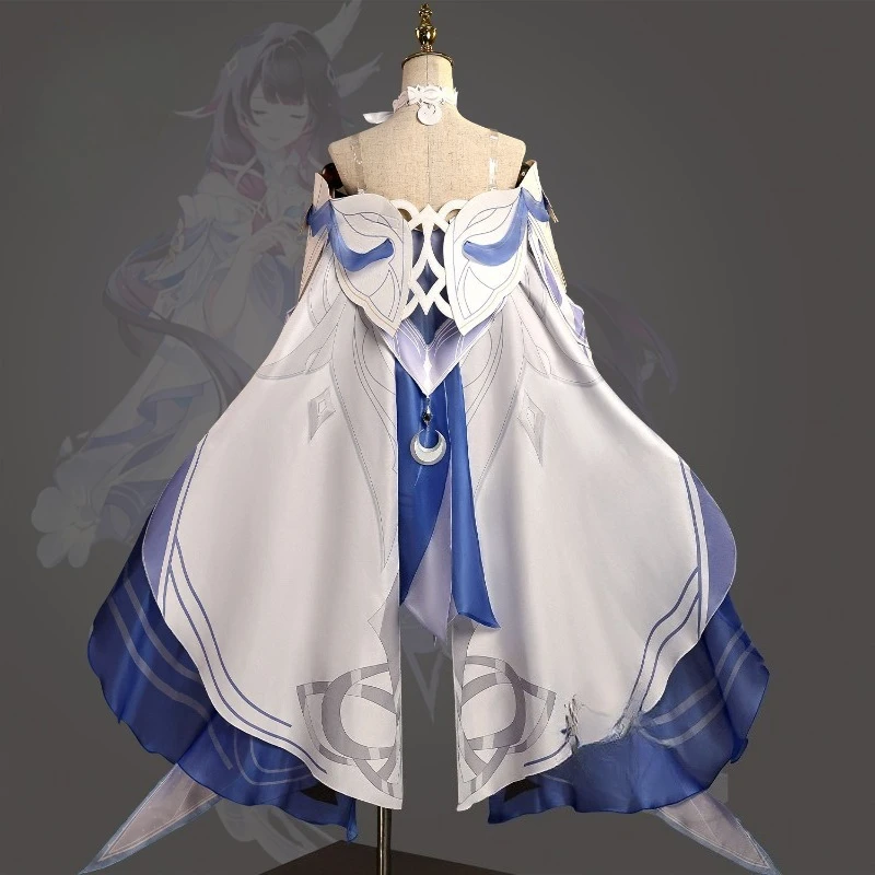 ANIMECC XS-2XL كولومبينا تأثيري حلي شعر مستعار لعبة Genshin تأثير Fatui تأثيري هالوين ملابس عيد الميلاد للنساء