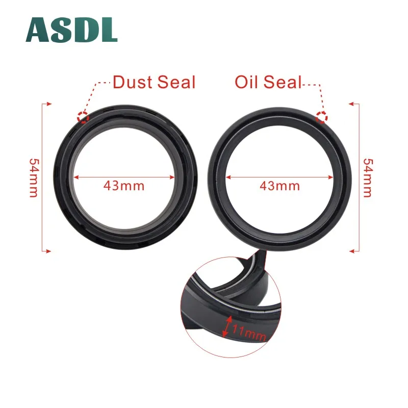 43x54x11 Front Fork Oil Seal & Dust Cover For Ducati 750 800 1000 SUPER SPORT MONSTER 750 796 800 S2R 1000 1100 S EVO 1991-2014