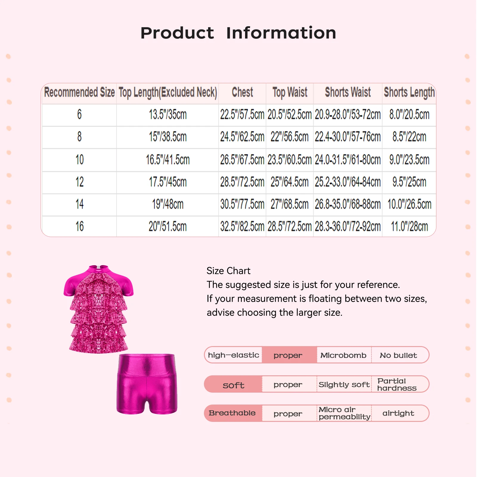 Kids Girls Metallic Modern Jazz Dance Outfit Short Sleeve Sequins Tiered Ruffle Top with Shorts Cheerleading Hip Hop Streetwear 6