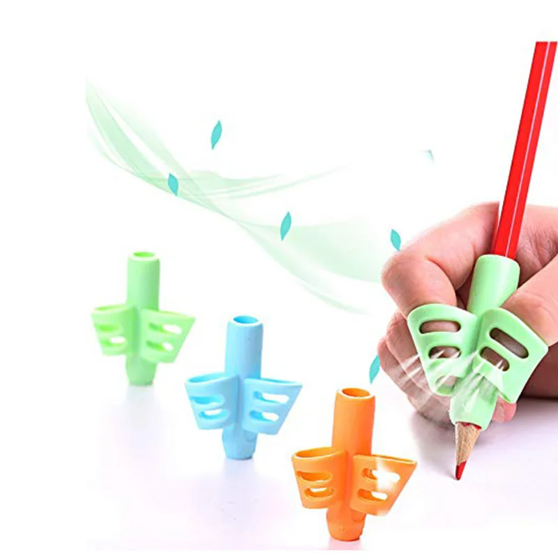 1/3pcs Children Writing Pencil Pan Holder Kids Learning Practise Silicone Pen Aid Grip Posture Correction Device for Students