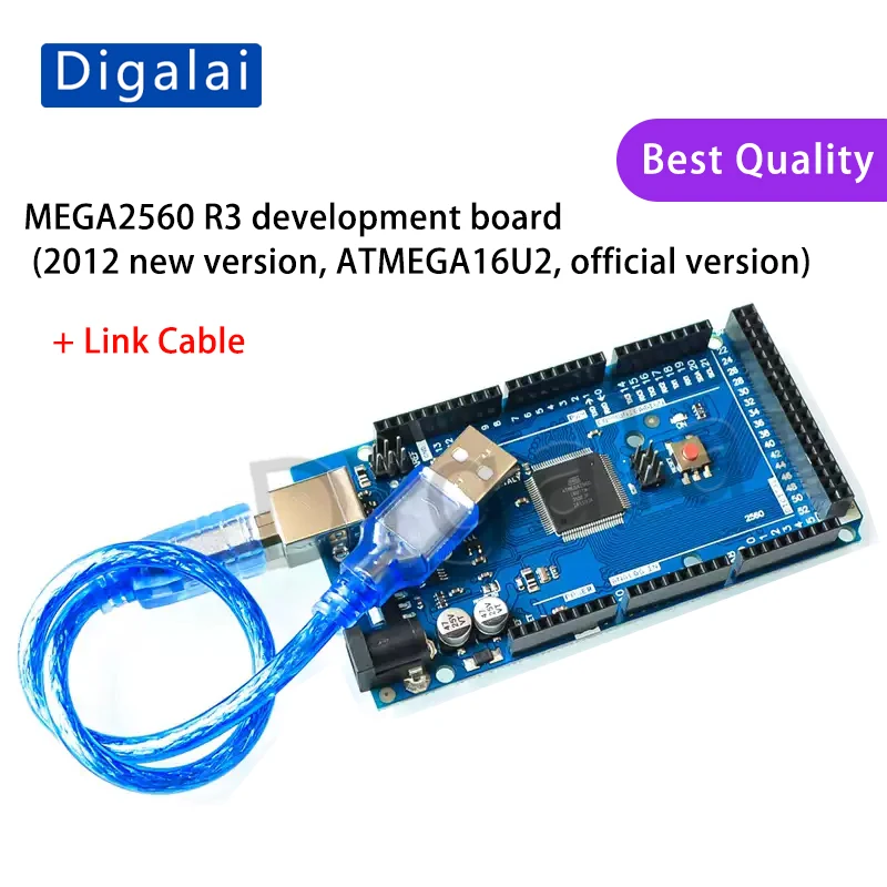 New MEGA2560 R3 development board (2012 new version, ATMEGA16U2, official version) improved CH340G open source development boa