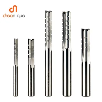 Dreanique 1 st 3 Rechte Fluiten Wolfraamcarbide Frees Chipbreaker Houtbewerking Carving CNC Trimmen Slot Bit Multiplex