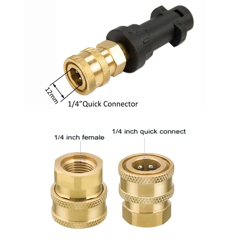 Imagem -02 - Lavadora de Pressão Conector Rápido Spray Gun Wand Baioneta Adaptador Liberação Fitting para Karcher Lavor Desconexão Rápida