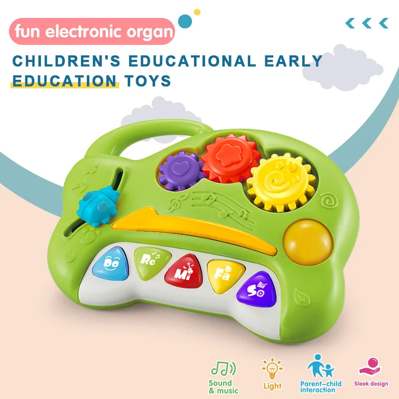 Piano Elétrico Infantil com Luzes de Música, Puzzle, Educação Infantil, Brinquedos para Bebês, Presentes, 1-3 Anos