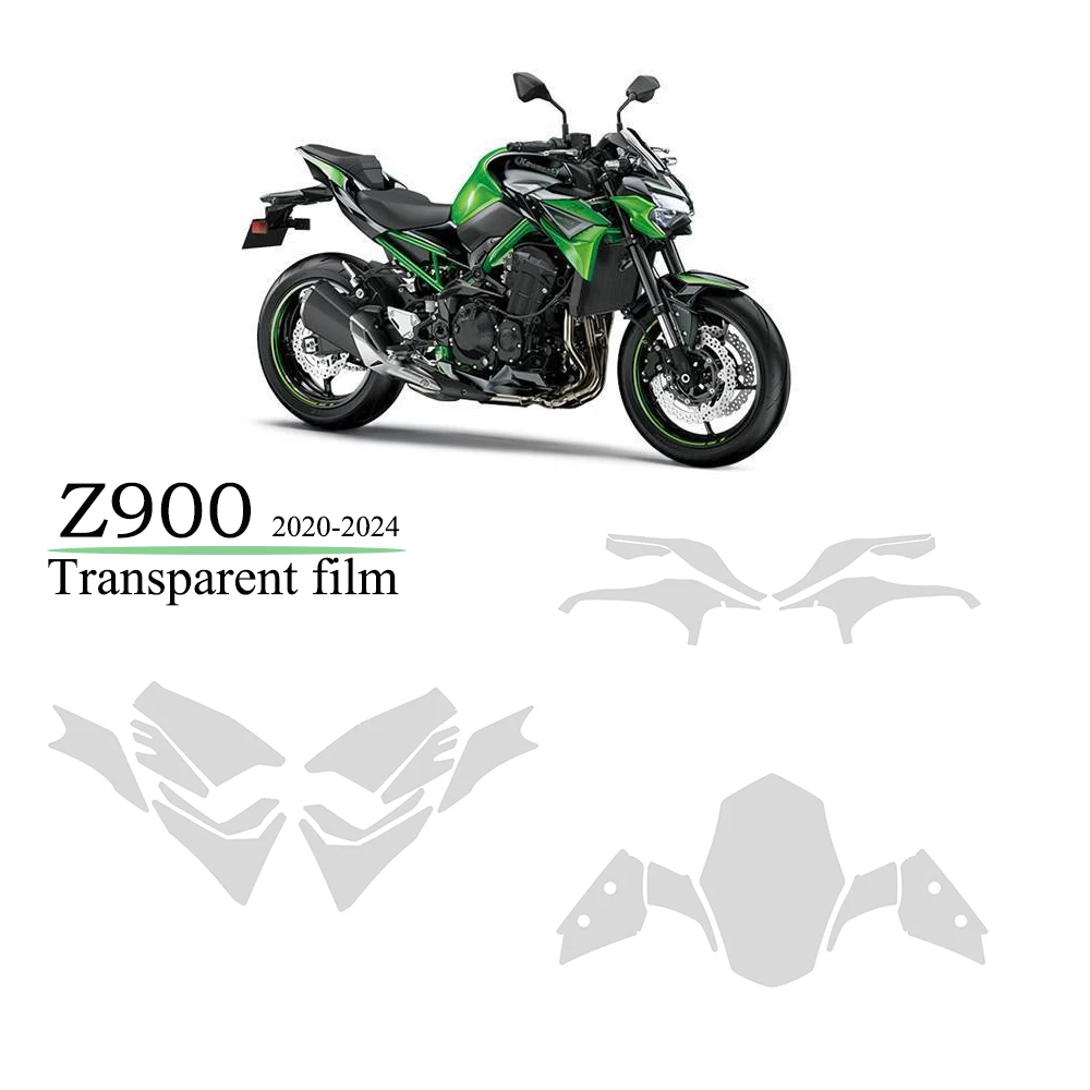 

Для Kawasaki Z 900 PPF мотоциклетный защитный комплект для лобового стекла из ТПУ Z900 с защитой от царапин 2020-2024 Новая пленка для защиты краски Z900