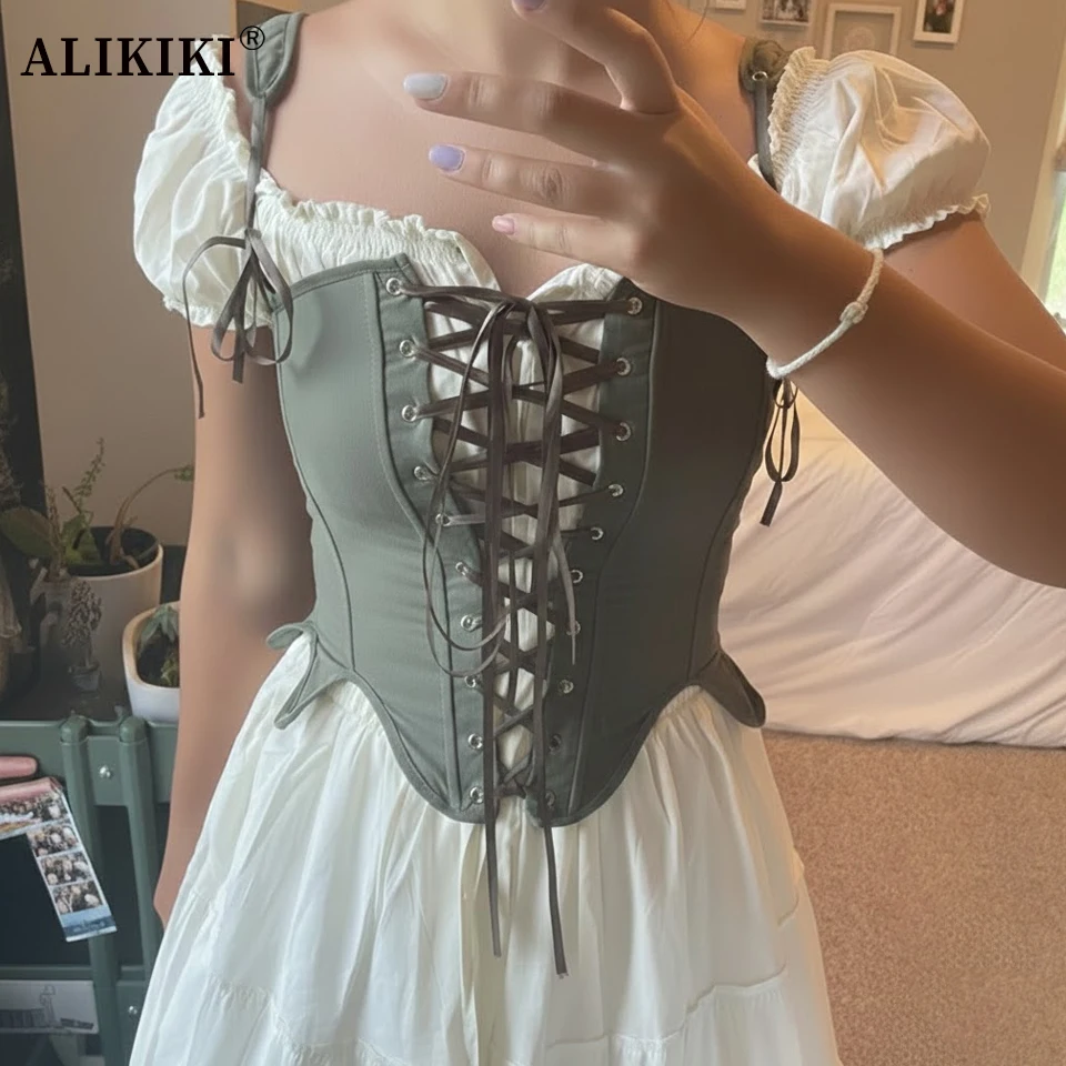 

Средневековый Ренессанс, винтажные корсетные топы, бюстье, укороченные топы на шнуровке, камзол Ren Faire, черный, белый цвет, корсет, праздничный костюм