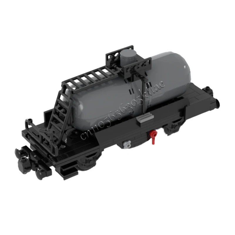 مدينة نموذج سيارة MOC قوالب بناء 4-محور السكك الحديدية خزان الشحن عربة وحدات التكنولوجيا الهدايا عطلة تجميع ألعاب أطفال البدلة #6