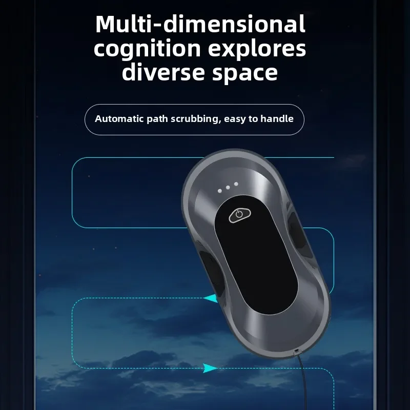 Трансграничный двусторонний распылитель воды, робот для мытья окон, полностью автоматический интеллектуальный ультратонкий бытовой артефакт для мытья окон