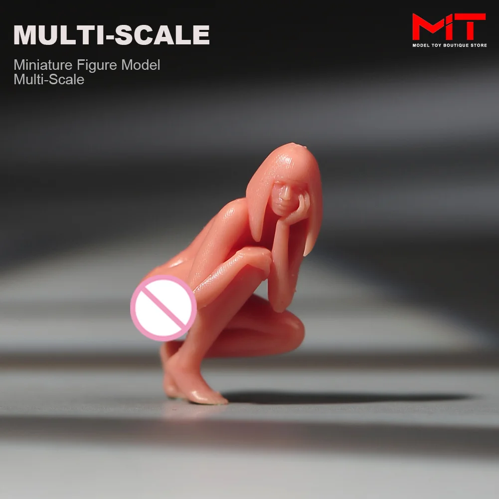 تمثال المنمنمات 1/87 1/64 1/43 1/24 نمط حر فتاة القاتل القرفصاء أرقام نموذج الإبداعية التصوير المشهد الدعائم للسيارات