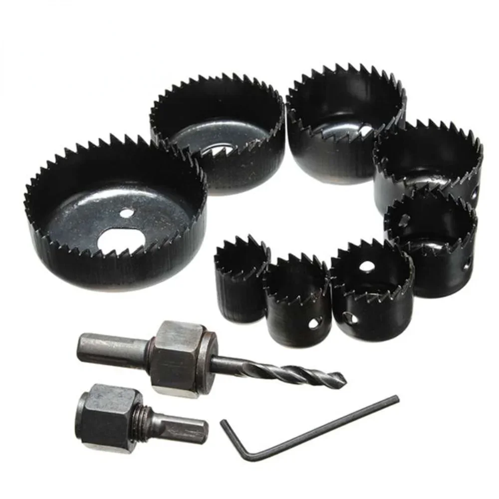 11Pcs Houtbewerking Boren Tool Kit Hole Saw Cutting Set Hout Metaal Cutter Opspandoorns Zagen Kernboren