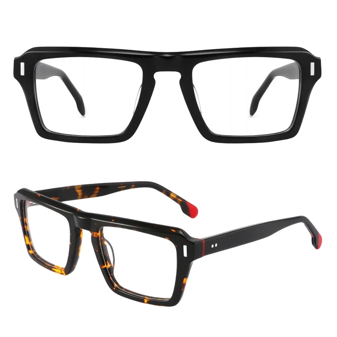 

Retro Rectangle Acetate Reading Glasses Men Women Handmade Vintage Myopia Prescription Eyeglasses New Designer Eyewear