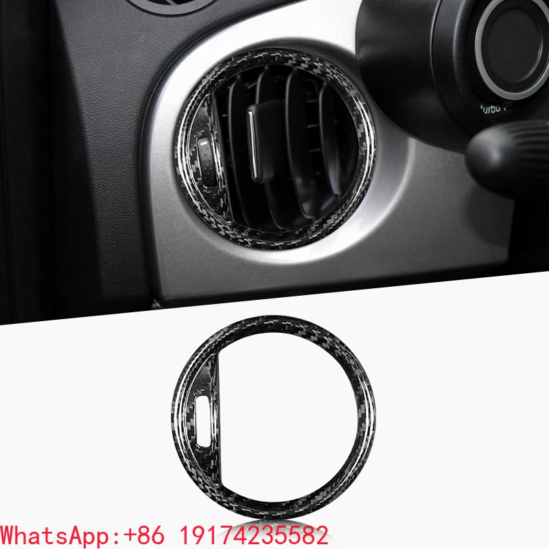 

Carbon Fiber Interior Accessories Air Conditioning Outlet Frame for F iat 500 2015 2016 2017 2018 2019