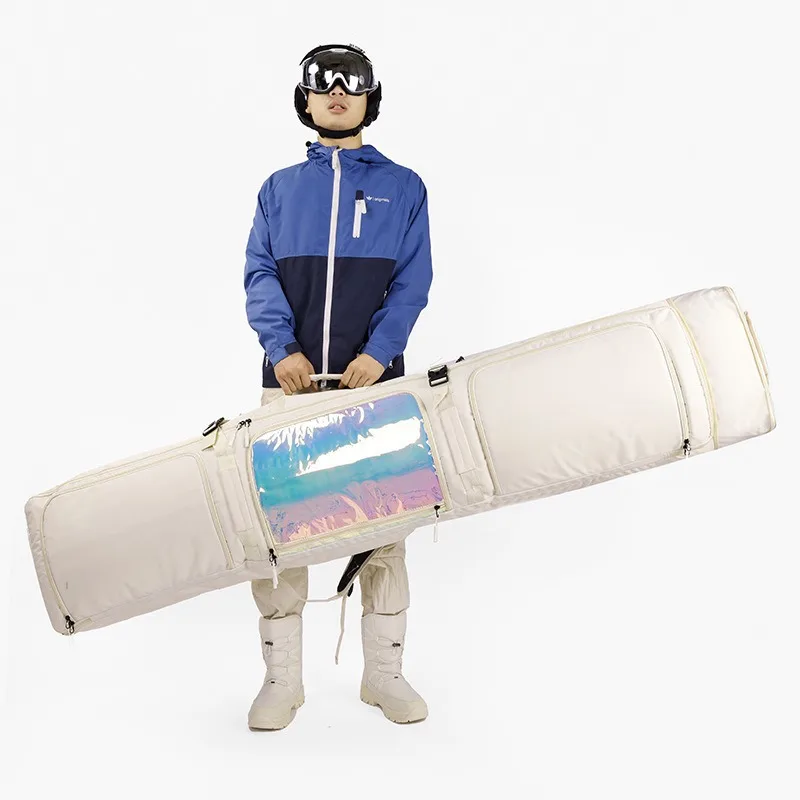 New Wheeled Expandable Ski Snowboard Bag Waterproof Large Capacity with Dry Wet Separation Snowboard Bag with Wheels Porter Bag