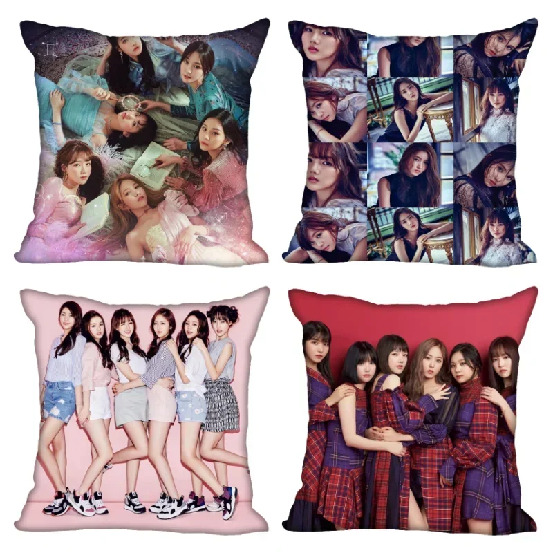 New Nice GFRIEND KPOP Pillow Cover Bedroom Home Office Decorative Pillowcase Square Zipper Pillow Cases Satin Soft No Fade