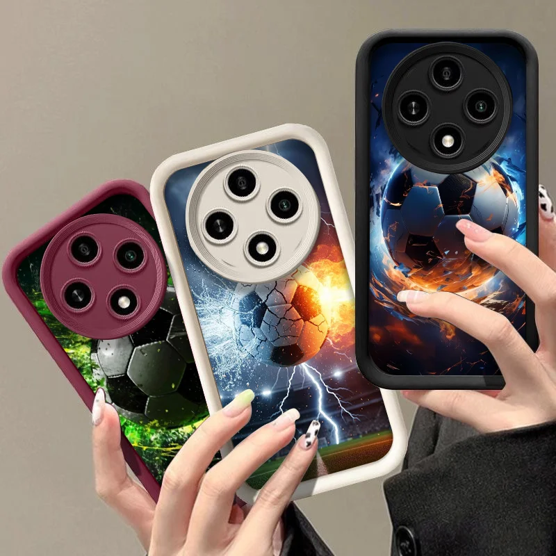 Чехол для телефона с мультяшным футбольным принтом для Honor Huawei Nova 11 Pro 10 9 SE 7 P40 P30 Mate 60 50 40 PRO