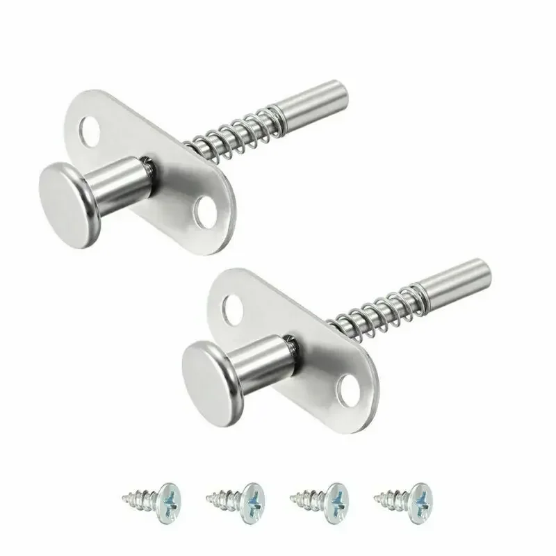 ALLGOOD 2pcs Plunger Latches Spring-Loaded Stainless Steel 6mm Head 60mm Total Length Door Lift Adjustment Rod Latch Door Hardwa