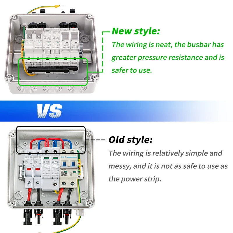 Solar photovoltaic PV Combiner Box With Lightning Protection 1 input 1 out DC 600V Fuse MCB SPD IP65 Waterproof Boxes Wholesale