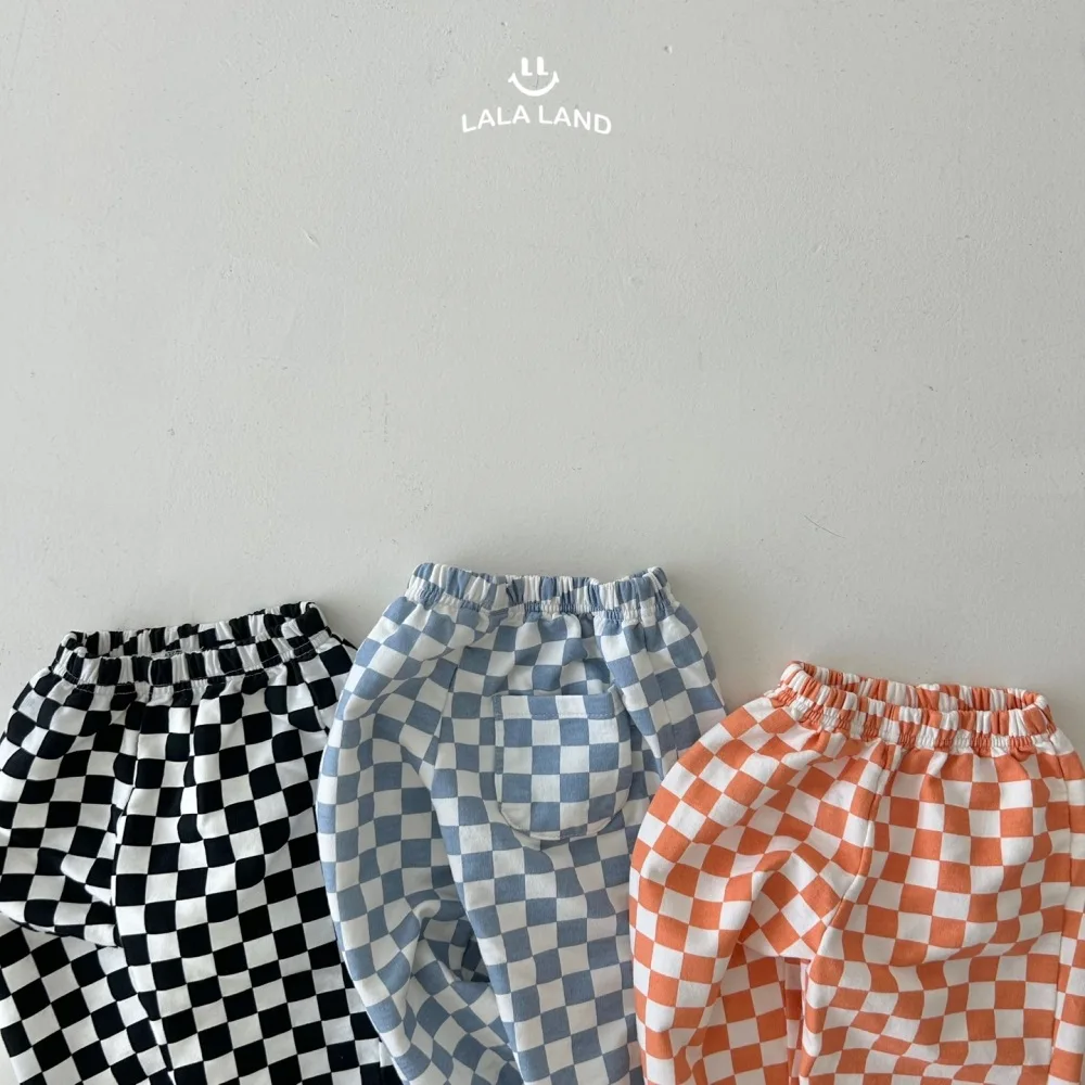 2025 Summer New Baby Versatile Plaid Pants Infant Girl Cotton Breathable Casual Pants Toddler Boy Loose Trousers Baby Clothes